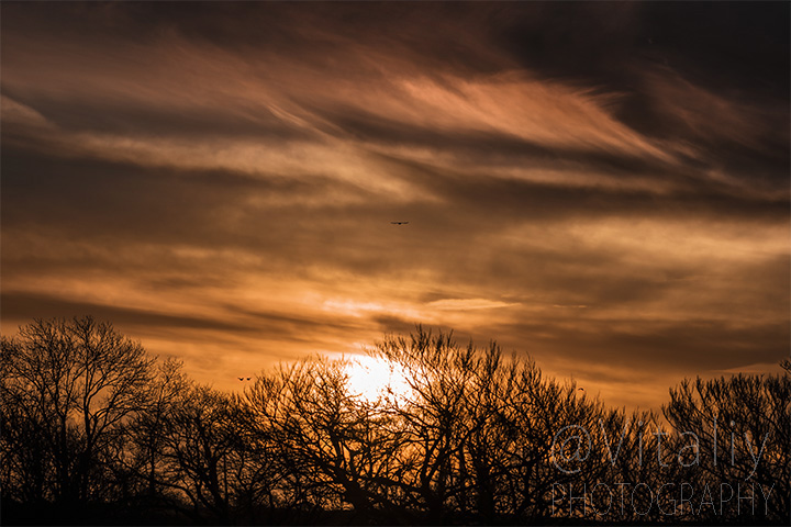 The sun rises at Winter solstice at extremal south point, Ireland. 22 December.