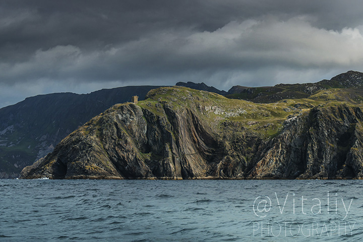 Most western point of Ireland on the North of the island. Irish scenery photography.